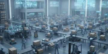 Advanced robots optimizing U.S. warehouse operations for cost reduction