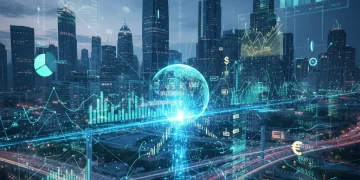 Futuristic data fabric network empowering financial institutions in 2026