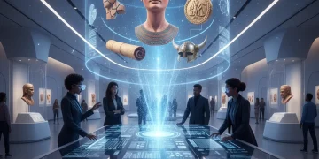 Digital cultural preservation with holographic artifacts and researchers