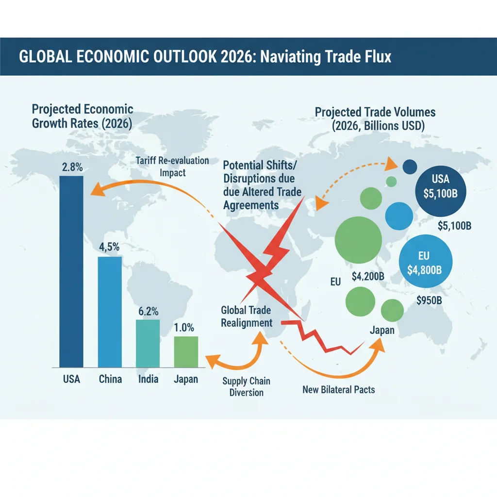 Projected economic growth and trade volume chart for 2026