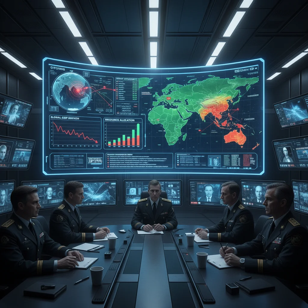Geopolitical dashboard displaying global strategic analysis and intelligence.