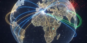 Global map showing shifting alliances and trade routes affecting US in 2026