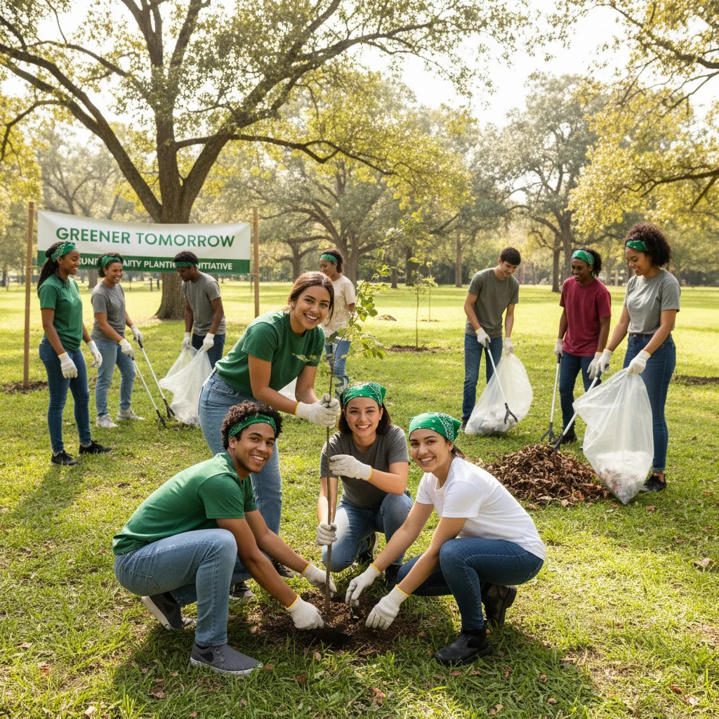 Youth collaborating on a community project, demonstrating purpose-driven engagement and social responsibility.