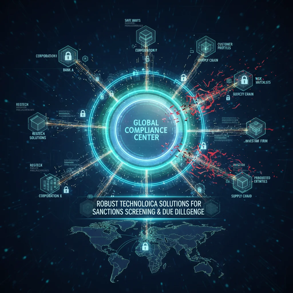 Secure digital network for sanctions screening and global due diligence.