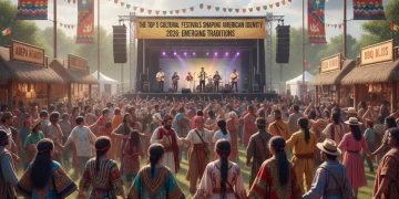Vibrant cultural festival celebration with diverse participants and traditional elements 2026