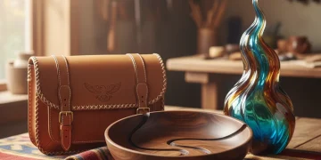 Diverse collection of handcrafted American goods showcasing traditional artisanal skills.