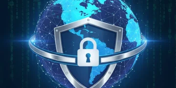 Global cybersecurity network protecting U.S. citizen data in 2026.