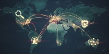Global map showing US-led counter-terrorism initiatives and strategic alliances.
