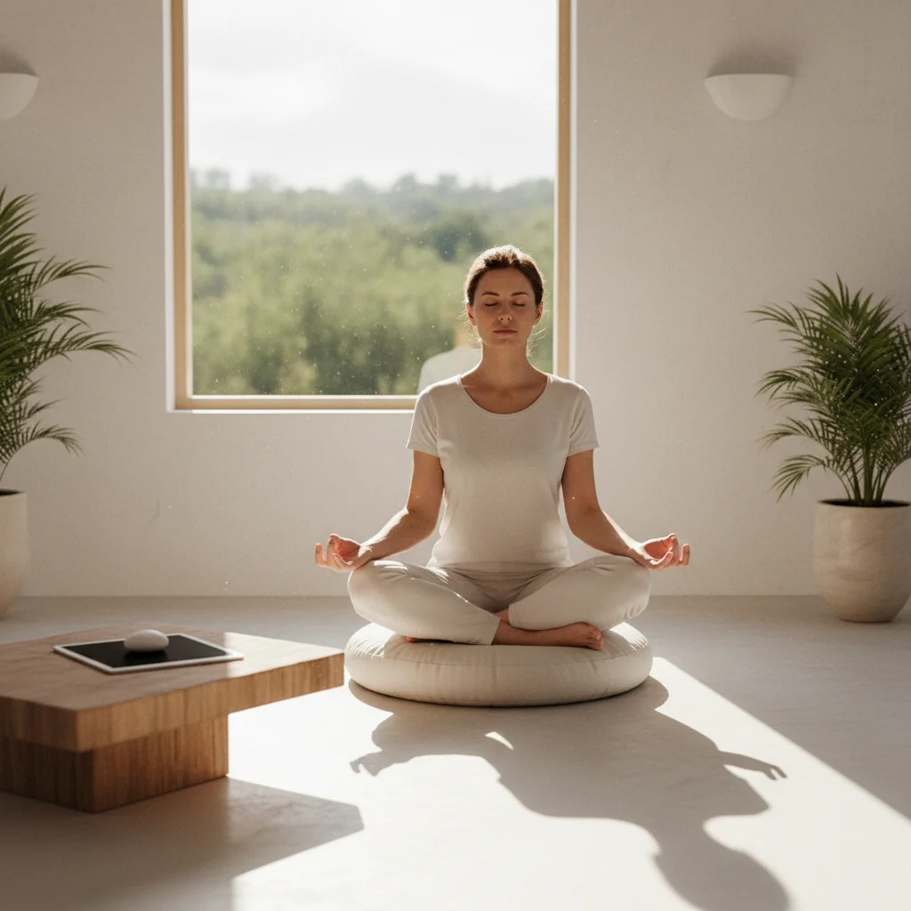 Meditating in a digital-free zone