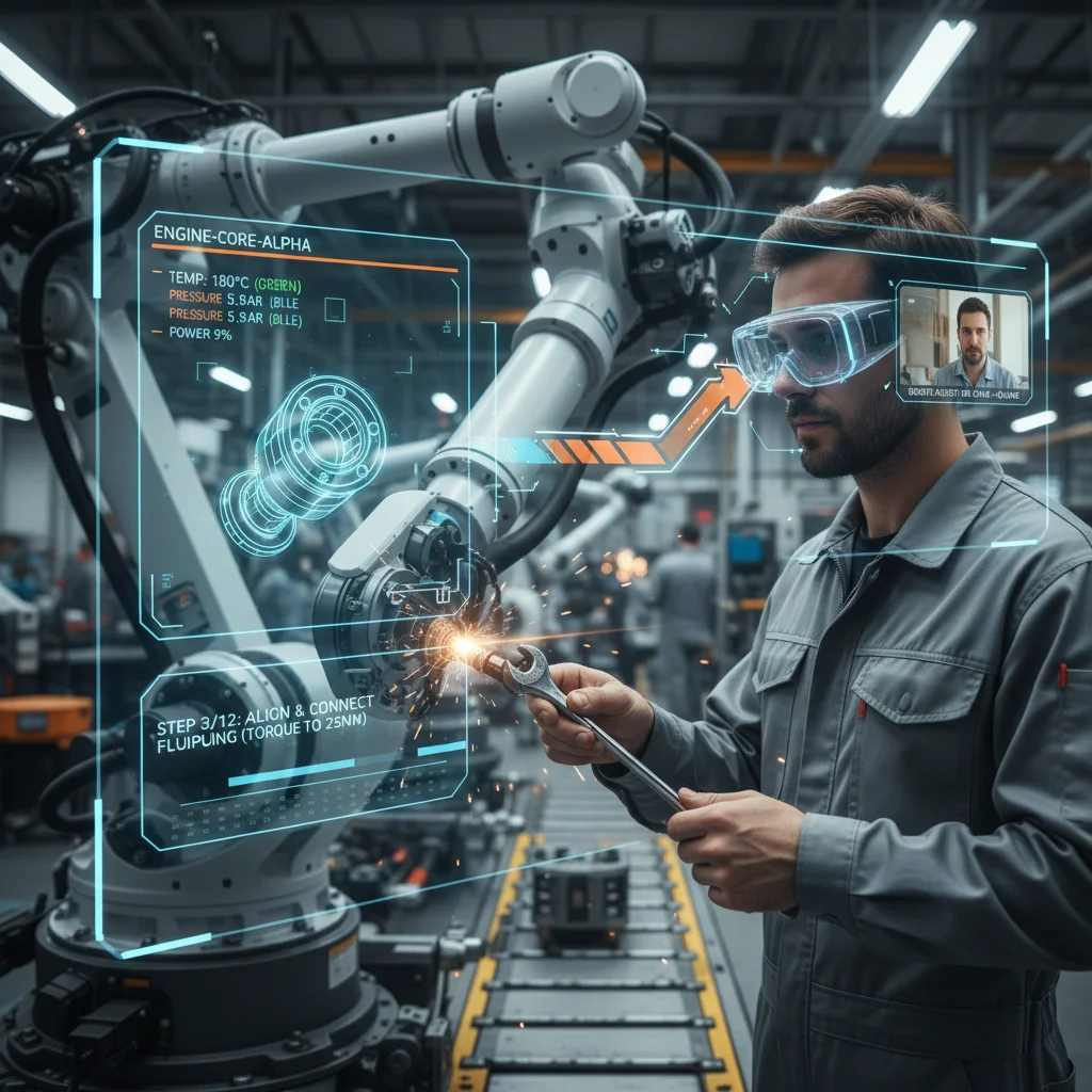 Augmented reality guiding technician in smart factory