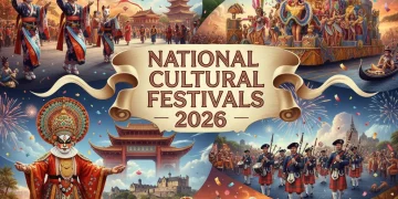 Vibrant collage of global national cultural festivals before September 2026, showcasing diverse traditions and celebrations.